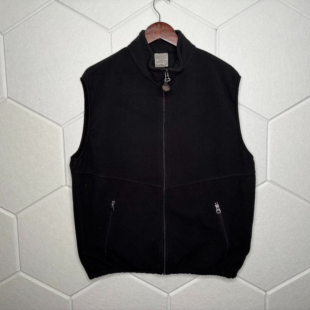 Colorado Trading Company Men’s Black Fleece Vest — Size Large